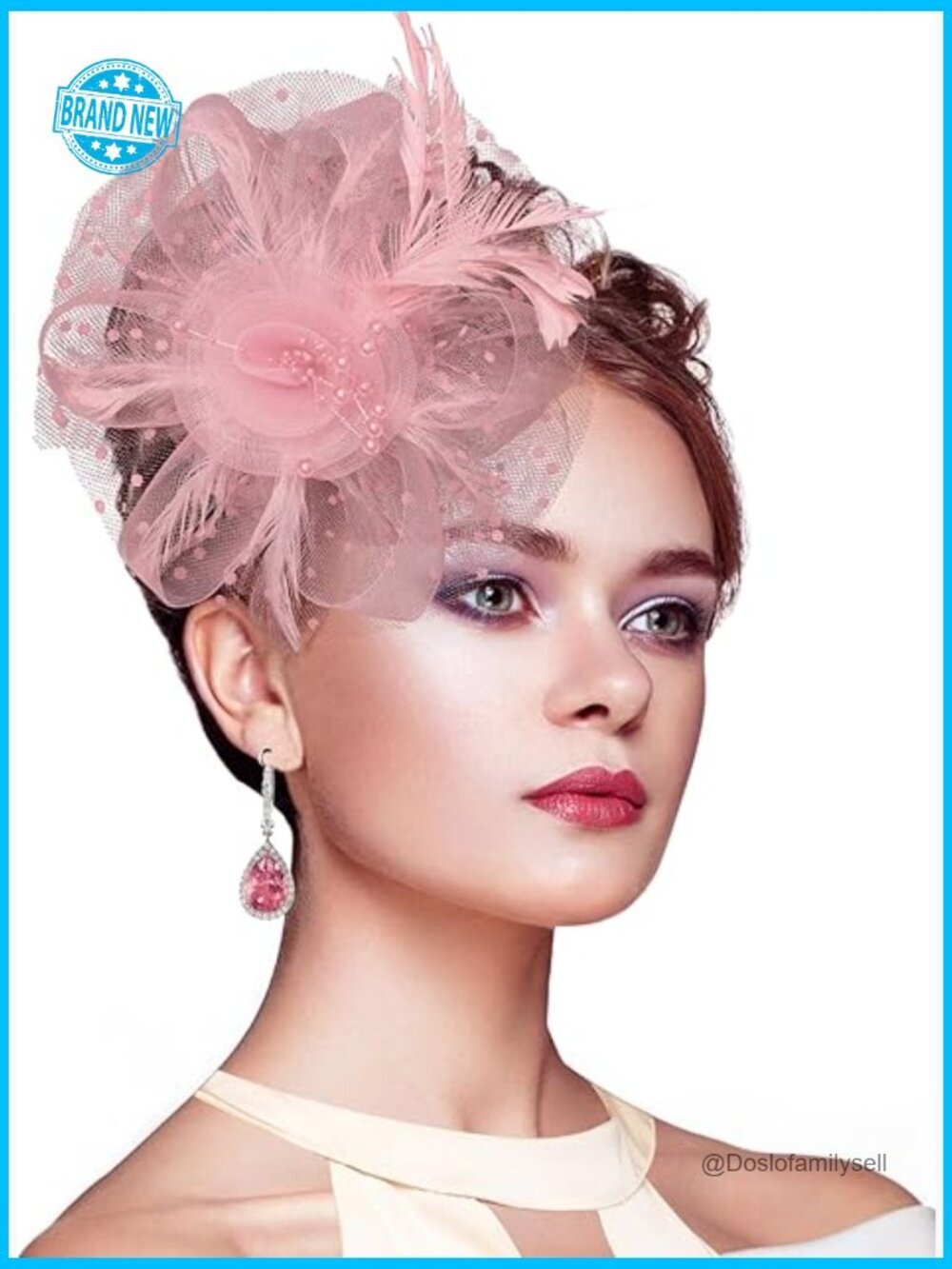 Feather Fascinator Headband Hair Clip Tea Party Derby Wedding Accessory